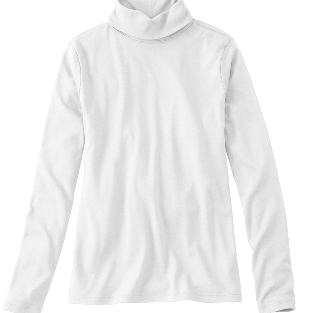 L.L. Bean Pima Cotton Turtleneck white